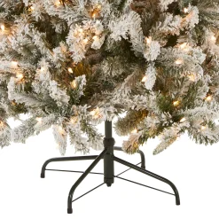 Online 6.5 ft. Pre-Lit Snowy Mixed Pine Tree with Clear Lights Full|Pre-Lit