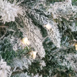 Online 6.5 ft. Pre-Lit Snowy Mixed Pine Tree with Clear Lights Full|Pre-Lit