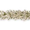 Online 9 ft. Pre-Lit Snowy Sheffield Spruce Garland with Clear Lights Pre-Lit Christmas Garlands|7-10 Feet Christmas Garlands