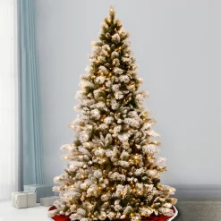 Best 7.5 ft. Pre-Lit Snowy Westwood Pine Full Tree with Clear Lights Pre-Lit|Full