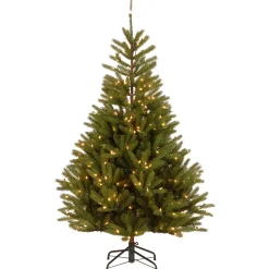 New 6.5 ft. Pre-Lit Topeka Spruce Tree with Clear Lights Full|Pre-Lit
