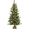 Hot 4.5 ft. Pre-Lit Trinity Spruce Tree with LED Lights Pre-Lit|Slim