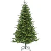 Clearance 6 ft. Pre-Lit Whatcom Pine Tree with LED Lights Full|Pre-Lit