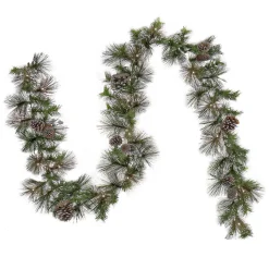 Best 9 ft. Pre-Lit Whitter Pine Garland with LED Lights 7-10 Feet Christmas Garlands