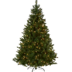 Sale 6.5 ft. Pre-Lit Winchester Pine Tree with Clear Lights Full|Pre-Lit