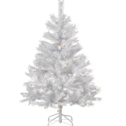 Clearance 4.5 ft. Pre-Lit Winchester White Pine Tree with Clear Lights Full|Pre-Lit