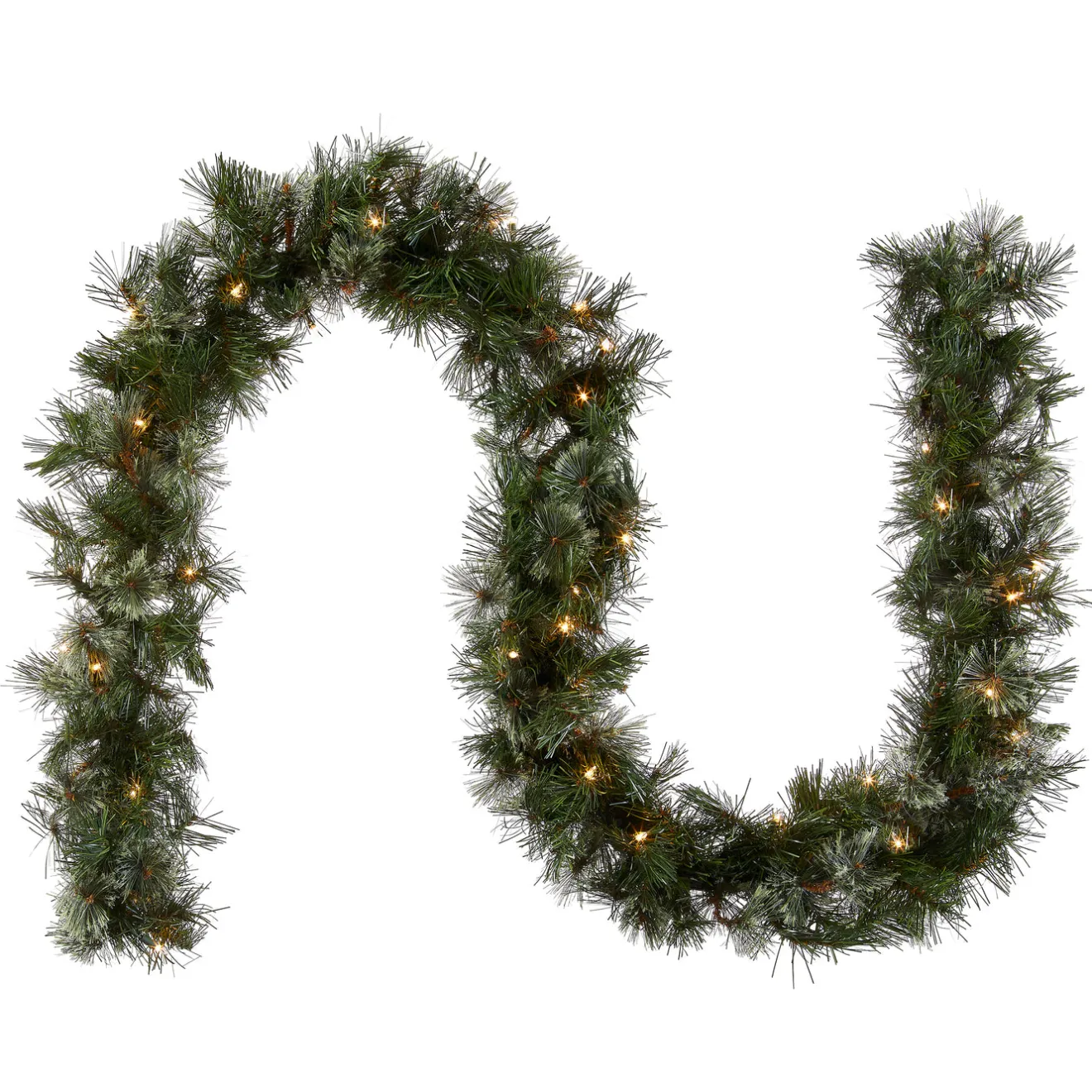 Discount 9 ft. Pre-Lit Wispy Willow Garland with Clear Lights 7-10 Feet Christmas Garlands