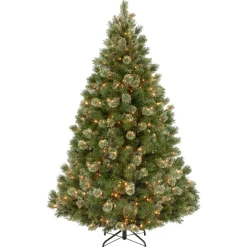 Hot 7.5 ft. Pre-Lit Wispy Willow Grande Medium Tree with Clear Lights Full|Pre-Lit