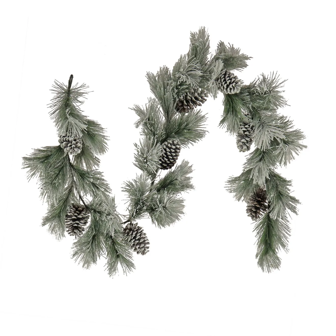 Discount 7 ft. Snowy Pine Plastic Garland Unlit Christmas Garlands|7-10 Feet Christmas Garlands