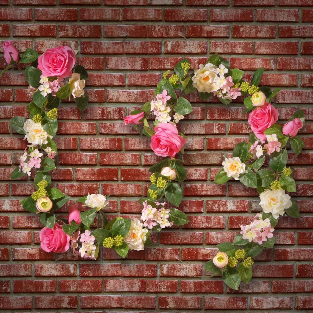 Online 6 ft. Spring Garland with Roses, Hydrangeas, Berry Clusters, Leafy Greens Garlands & Swags