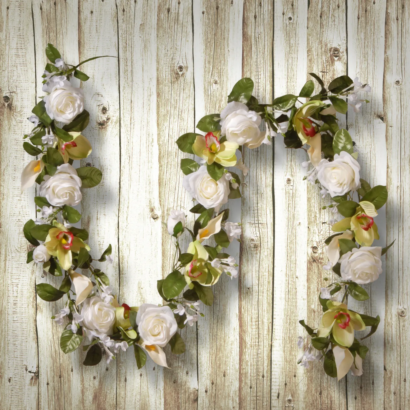 Outlet 6 ft. Spring Garland with Roses, Lilies, Berry Clusters, Leafy Greens Garlands & Swags