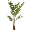 New 4 ft. Spring Kentia Palm Potted Tree with Leaves, Simulated Soil in a Black Pot Potted Plants