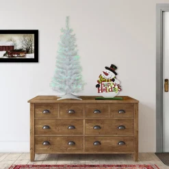 Discount 3 ft. Tinsel Collection White Iridescent Tree Slim|Pre-Lit