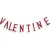 New 6 ft. Valentine's Banner Decorated with Red Glitter Decorations