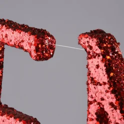 New 6 ft. Valentine's Banner Decorated with Red Glitter Decorations