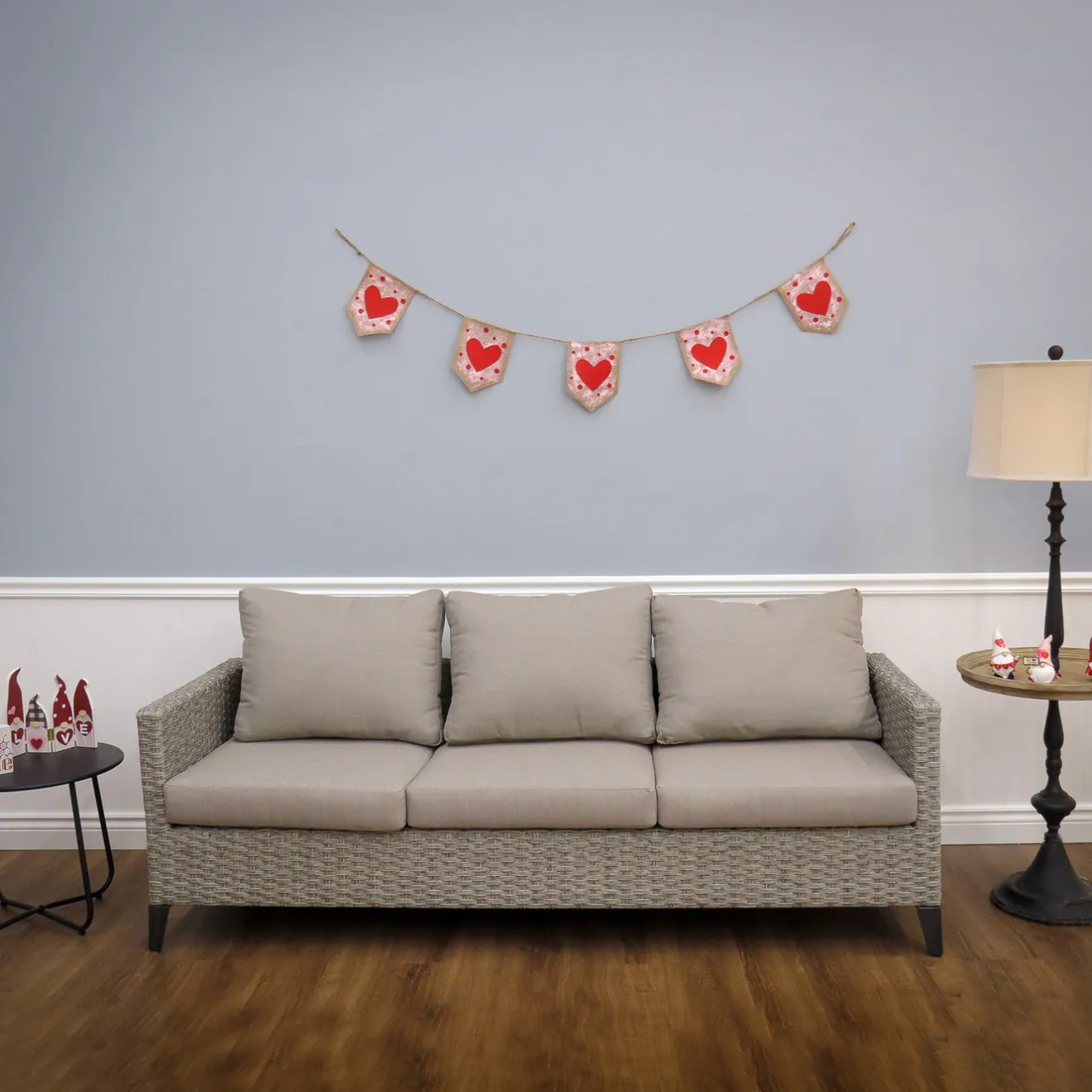 Online 6 ft. Valentine's Red Hearts and Dots Jute Garland Decorations