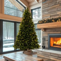 Online 10 ft.Pre-Lit Downswept Douglas Fir Tree with Clear Lights Full|Pre-Lit