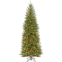 Sale 10 ft.Pre-Lit Dunhill Fir Slim Tree with Clear Lights Slim|Pre-Lit