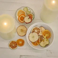 6 in. 250 Gram Mixed Potpourri- Red and Green Apples, Sliced Citrus Decorative Accents
