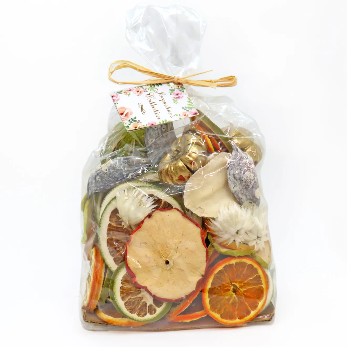 Best 6 in. 250 Gram Mixed Potpourri- Slices Red and Green Apples Decorative Accents