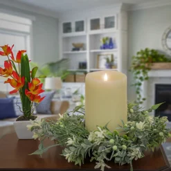 New 14 in. Spring Table Wreath with Mixed Foliage and Blossom Wreaths