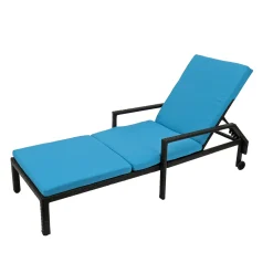 Best 79 in. All Weather PE Wicker Chaise Lounge Patio Furniture