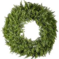 Outlet 24 in. Arborvitae Wreath Unlit Christmas Wreaths|21-24 Inch Christmas Wreaths