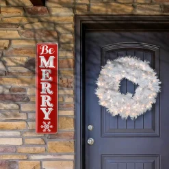 Best 31 in. Be Merry Holiday Wall Sign Decorative Accents