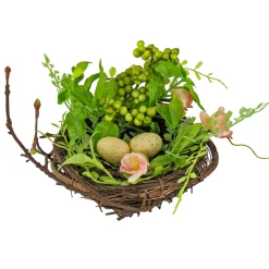 New 6 in. Blossom Bird's Nest Table Decoration Decorated with Easter Eggs Table Decorations
