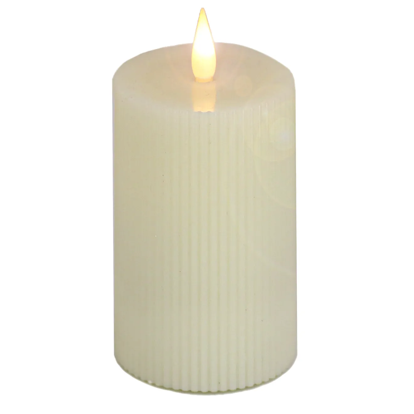 Discount 5 in. by 9 in. HGTV Home Collection Flameless Georgetown Pillar Candle, Ivory Decorative Accents