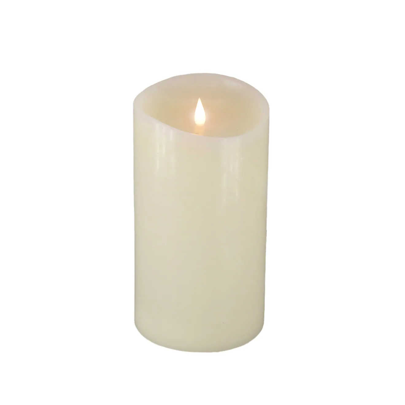 5 in. by 9 in. HGTV Home Collection Flameless Heritage Pillar Candle, Ivory Decorative Accents