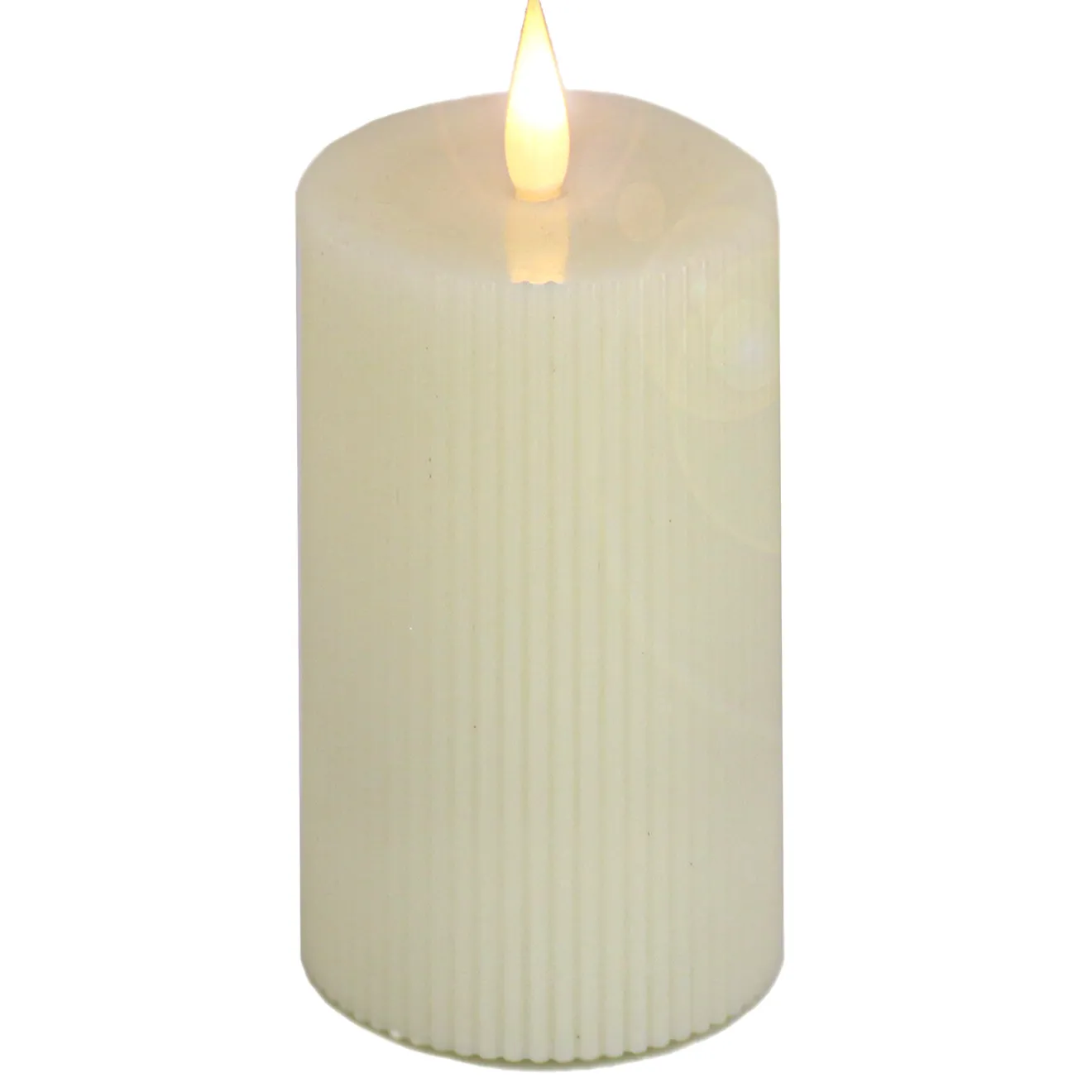Best 5 in. by 11 in. HGTV Home Collection Flameless Georgetown Pillar Candle, Ivory Decorative Accents