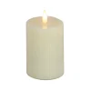 3 in. by 7 in. HGTV Home Collection Flameless Georgetown Pillar Candle, Ivory Decorative Accents