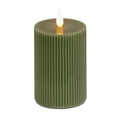 Hot 5 in. by 11 in. HGTV Home Collection Flameless Georgetown Pillar Candle, Dk Green Decorative Accents