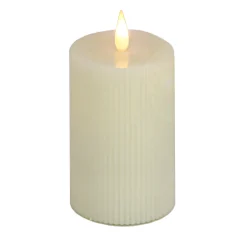 Clearance 5 in. by 7 in. HGTV Home Collection Flameless Georgetown Pillar Candle, Ivory Decorative Accents