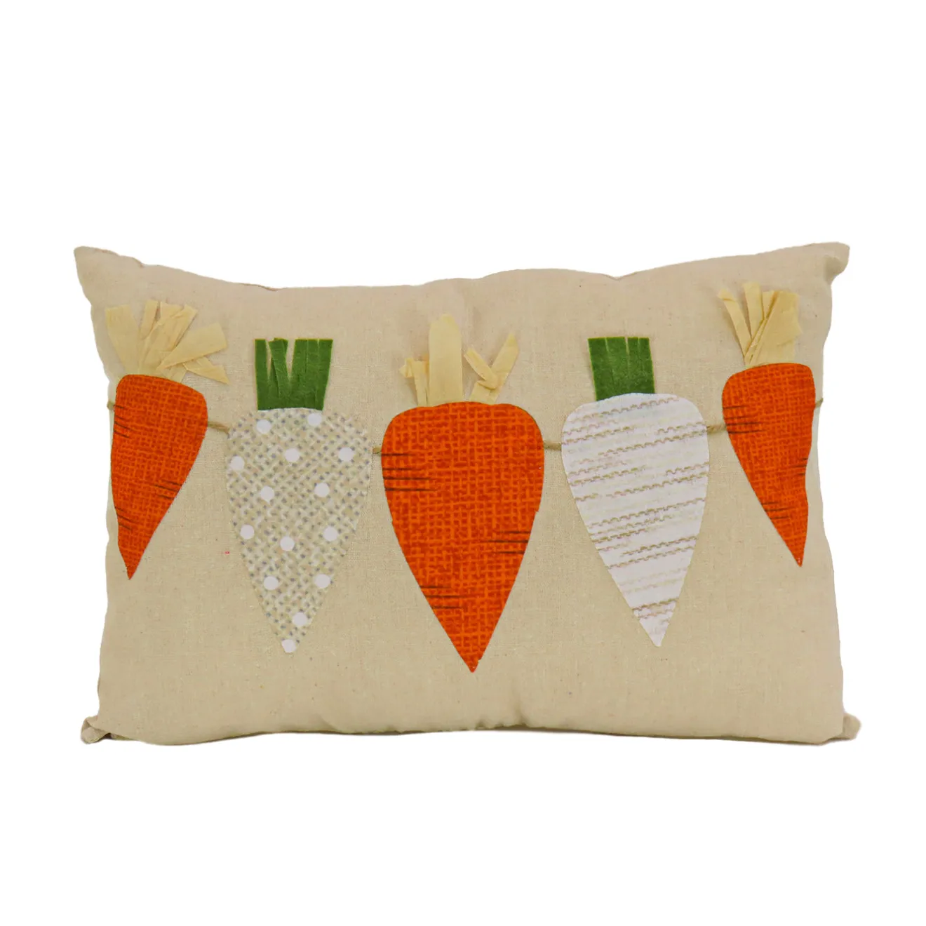 Online 18 in. by 10 in. String of Carrots Easter Decorative Pillow Pillows & Throws