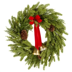 Sale 28 in. Christmas Bells Pine Wreath 25-36 Inch Christmas Wreaths