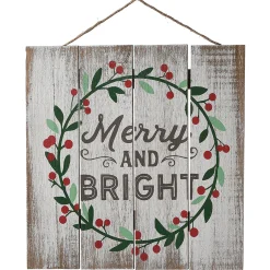 Hot 13 in. Christmas Holiday Wall Sign Decorative Accents