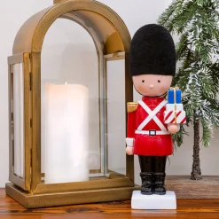 New 11 in. Christmas Soldier with Gifts Decorative Accents