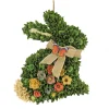 Best 22 in. Easter Bunny Hanging Silhouette Decorated with Colorful Flower Blooms Wreaths