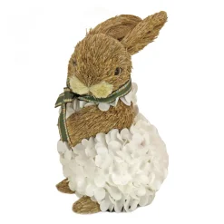 Best 10 in. Easter Bunny Table Decoration Decorated with White Flower Blooms Basket Table Decorations