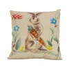 New 16 in. Easter Bunny with Carrots Decorative Pillow Pillows & Throws
