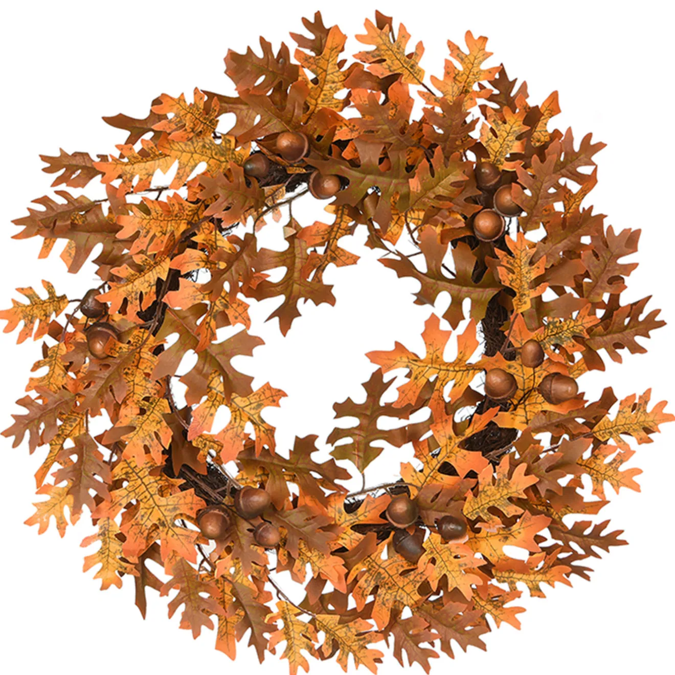 Clearance 24 in. Fall Wreath with Acorns, Oak Leaves Wreaths