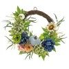 Best 22 in. Fall Wreath with Mixed Leaves, Hydrangea, Peony and Pumpkin Wreaths