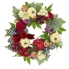 Sale 22 in. Fall Wreath with Peony, Pumpkin and Bow Wreaths