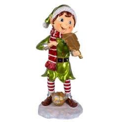Sale 36 in. Fiddle Playing Pixie Elf with Multicolor Lights Decorative Accents