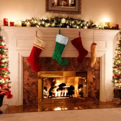 21 in. General Store Collection Jester Style Green Stocking Stockings