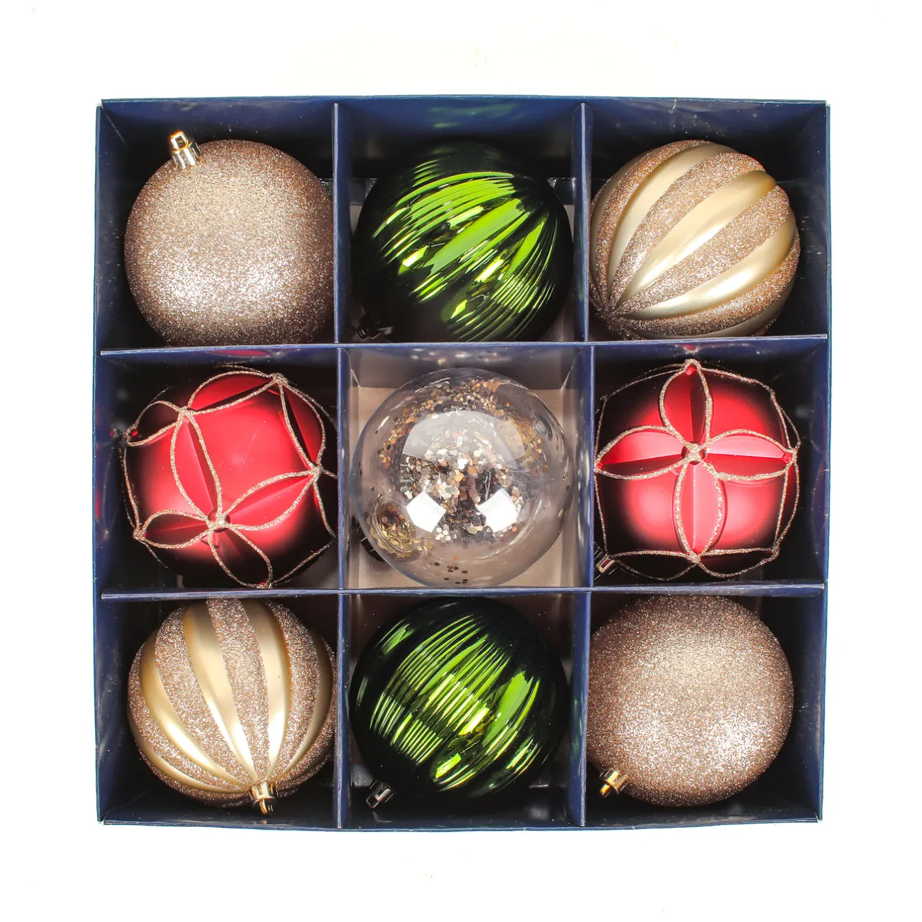 Sale 13 in. Gold Xmas Ball Decor Set Tree Ornaments