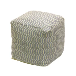 Discount 16 in. Gray Hand Woven Pouf Ottoman Patio Furniture