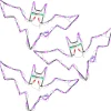 Clearance 25 in. Halloween Bat Trio Lighted Sign Decoration with LED Lights Sign Decorations
